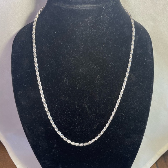 Silver 24” Solid Rope Chain 925 4mm thick Italy - Picture 9 of 15